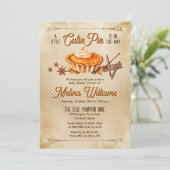 Land Rustikal eine kleine Süsse Pie Baby Dusche Einladung (Stehend Vorderseite)