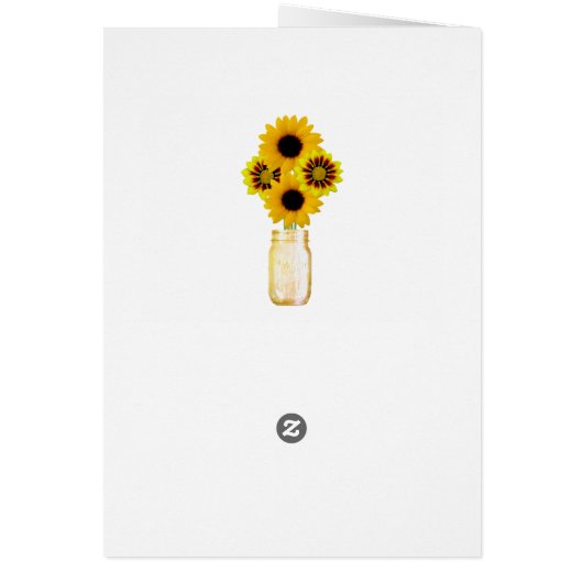 Land Rustikal Gelbe Mason Jars Danke Karte (Hinten)