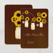 Land Rustikal Gelbe Mason Jars Tische Platzkarte (Vorne/Hinten)