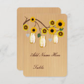 Land Rustikal Gelbe Mason Jars Tische Platzkarte (Vorne/Hinten)