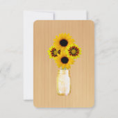 Land Rustikal Gelbe Mason Jars Tische Platzkarte (Rückseite)