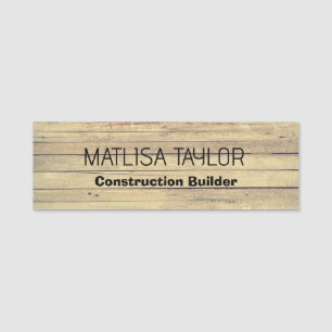 Land Rustikal Holz Berufliche Mitarbeiter Custom Namensschild
