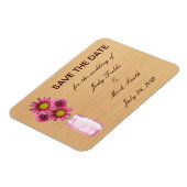 Land Rustikal rosa Mason Jar speichern Datum Magne Magnet (Linke Seite)