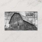 Land Rustikal Schwarz-Weiß-Stall Vintag Visitenkarte (Vorderseite)
