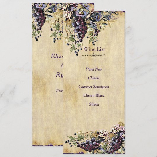 Land Rustikal, Vintag, Hochzeitswein (Vorne/Hinten)