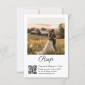 Land rustikale 2 Fotos qr Code uAwg Hochzeit Einladung (Rückseite)