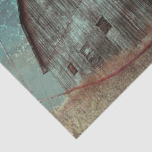 Land Rustikale Aquamarine Barn Vintage Textur Entk Seidenpapier (Ausschnitt)