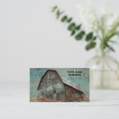 Land Rustikale Aquamarine Stall Vintage Textur Visitenkarte (Stehend Vorderseite)