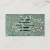 Land Rustikale Aquamarine Stall Vintage Textur Visitenkarte (Rückseite)
