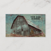 Land Rustikale Aquamarine Stall Vintage Textur Visitenkarte (Vorderseite)