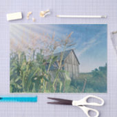 Land Rustikale Barblauer Himmel Sonnenstrahlen Seidenpapier (Handwerk)