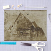 Land Rustikale Barn Vintag Sepia Textur Seidenpapier (Handwerk)