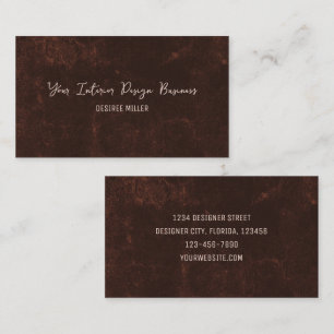 Land Rustikale dunkelbraune Vintage Grunge Textur Visitenkarte