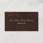 Land Rustikale dunkelbraune Vintage Grunge Textur Visitenkarte (Vorderseite)