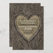 Land Rustikale Eichenbäume Einladung Hochzeit (Vorne/Hinten)