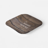 Land Rustikale Eichenholz Nacht vor Hochzeit Pappteller (Gewinkelt)