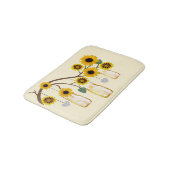 Land Rustikale Gelbe Mason Jars Bath Mat Badematte (Schrägansicht)