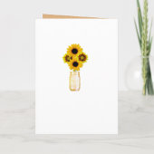 Land Rustikale Gelbe Mason Jars Programmkarte Programm (Rückseite)