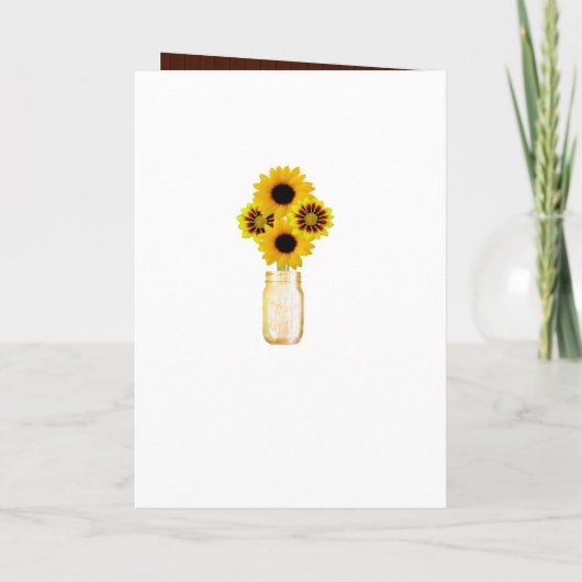 Land Rustikale Gelbe Mason Jars Programmkarte Programm (Rückseite)