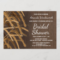 Land Rustikale Hay Wheat Bridal Dusche Einladungen