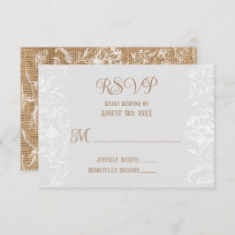 Land Rustikale Hochzeit RSVP Karte