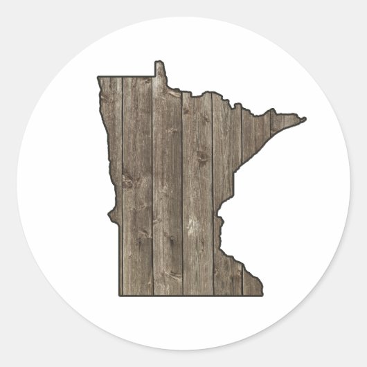 Land Rustikale Holzpaneelenstall Hütte Minnesota Runder Aufkleber (Vorderseite)