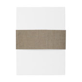 Land Rustikale Hufeisen auf Burlap-Hochzeit Einladungsbanderole (Rückseitenbeispiel)