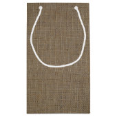 Land Rustikale Hufeisen auf Burlap-Hochzeit Kleine Geschenktüte (Rückseite)