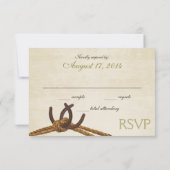 Land Rustikale Hufeisen UAWG RSVP Karte (Rückseite)