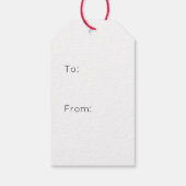 Land Rustikale Karierte Kochplatte Rot & Weiß Geschenkanhänger (Rückseite)