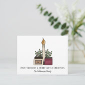 Land Rustikale Kerzen und Berries Weihnachten (Stehend Vorderseite)