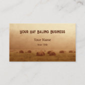 Land Rustikale Landwirtschaft Hay Bales Visitenkarte (Vorderseite)