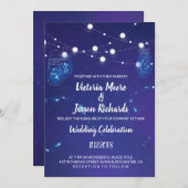 Land Rustikale Lichtschmelze Glühwürmchen Hochzeit Einladung (Vorne/Hinten)