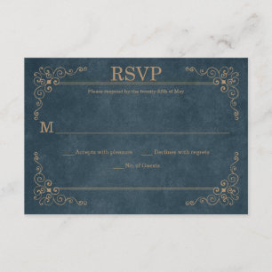 Land Rustikale Marine Tan Chalkboard UAWG RSVP Karte