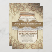 Land rustikale Mason Glas Hochzeit Einladungen (Vorne/Hinten)