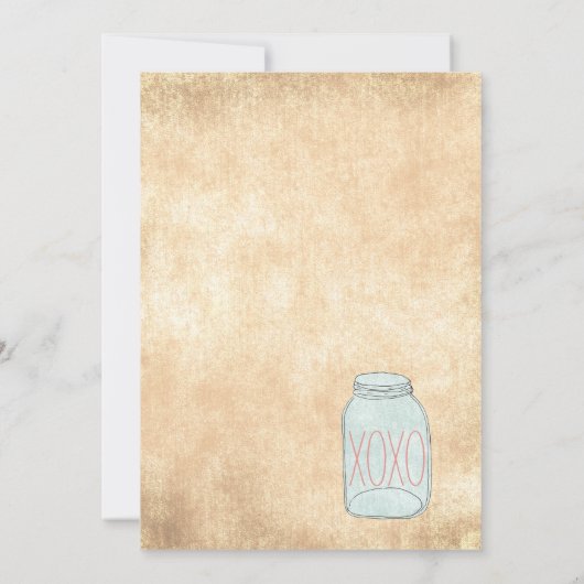 Land rustikale Mason Jar Werden Sie mein Dienstmäd Einladung (Rückseite)