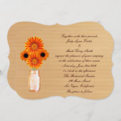Land Rustikale Orange Mason Jar Hochzeit Einladung