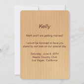 Land Rustikale Orange Mason Jars Bridesmaid Card Einladung (Rückseite)