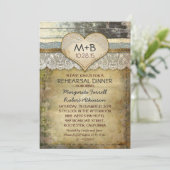 Land rustikale Probe Einladungen (Stehend Vorderseite)