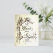 Land rustikale Save the Date Postkarten (Stehend Vorderseite)