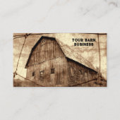Land Rustikale Sepia Barn Vintage Textur Visitenkarte (Vorderseite)