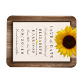 Land Rustikale Sonnenblume, Braunwald Save the Dat Magnet (Horizontal)