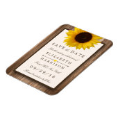 Land Rustikale Sonnenblume, Braunwald Save the Dat Magnet (Linke Seite)