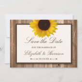 Land Rustikale Sonnenblume, Braunwald Save the Dat Save The Date (Vorderseite)