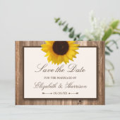 Land Rustikale Sonnenblume, Braunwald Save the Dat Save The Date (Stehend Vorderseite)