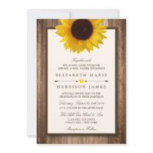 Land Rustikale Sonnenblumen & Braun-Holz Hochzeit