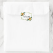 Land Rustikale Sonnenblumen Grüne Hochzeitsbudget Runder Aufkleber (Tasche)