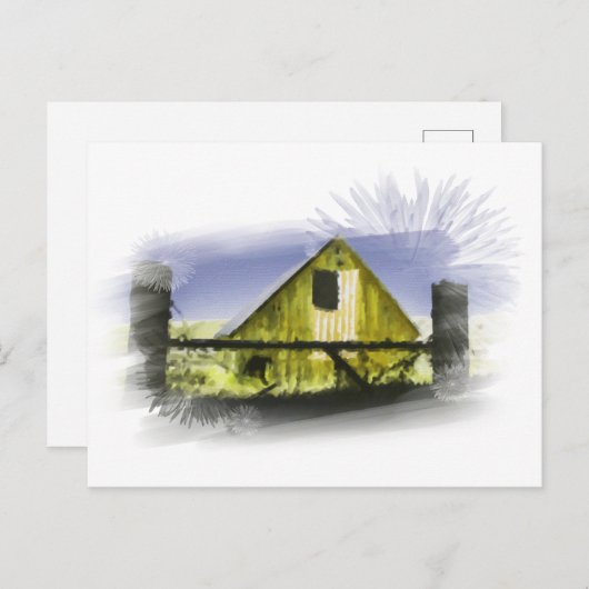 *~* Land Rustikale Stallenflagge AR19 Postkarte (Vorne/Hinten)