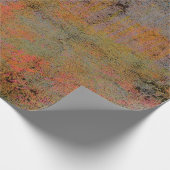 Land Rustikale Vintag Orange Blue Textur Geschenkpapier (Ecke)