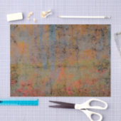 Land Rustikale Vintag Orange Blue Textur Seidenpapier (Handwerk)